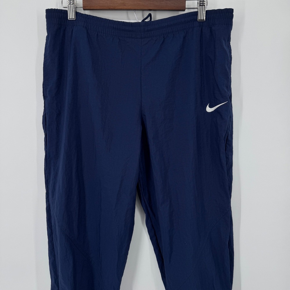 Nike Kids Blue Nylon Athletic Track Youth Pants Joggers Size XL Y2K Vintage
